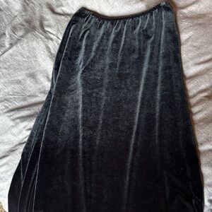 Elegant Black Velvet Skirt